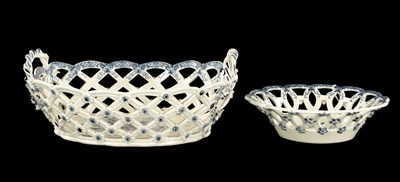 Lot 260 - A WORCESTER PORCELAIN BASKET CIRCA 1770