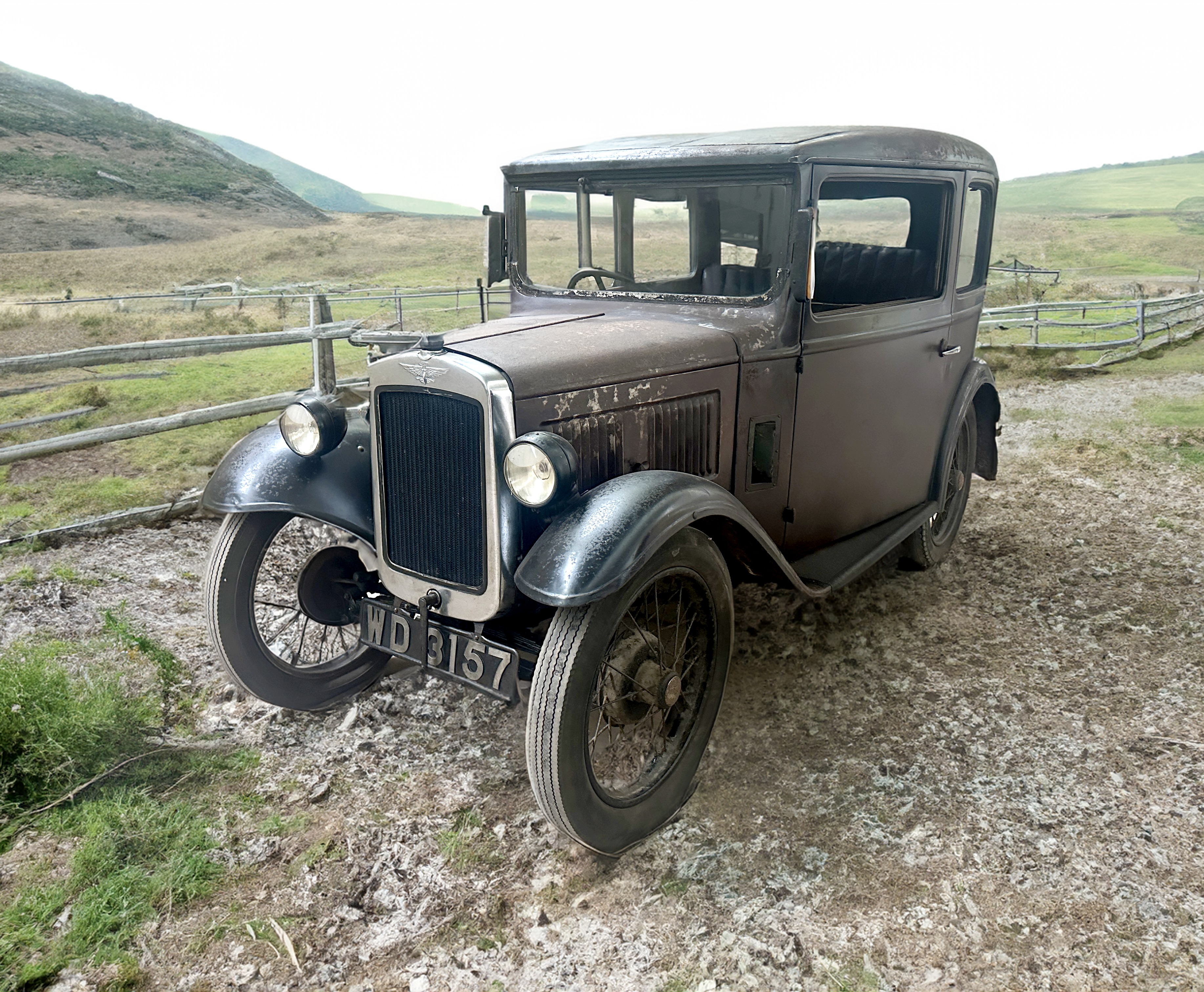 1931 Austin saloon motor car restoration project sold by Hutchinson Scott