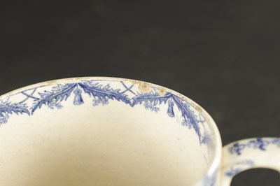Lot 79 - A 19TH CENTURY DAVENPORT COMMEMORATIVE QUEEN VICTORIA BLUE AND WHITE TRANSFER MUG