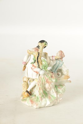 Lot 41 - AN 18TH CENTURY DERBY PORCELAIN SHEPHERD AND SHEPHERDESS FIGURE GROUP
