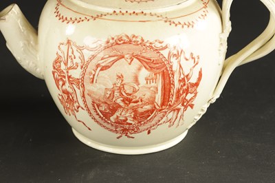 Lot 46 - A LATE 18TH CENTURY LEEDS CREAMWARE TEAPOT