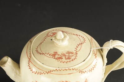 Lot 46 - A LATE 18TH CENTURY LEEDS CREAMWARE TEAPOT