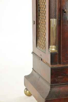 Lot 1021 - RUSSELL, BARBICAN, LONDON A LATE GEORGE III BRASS MOUNTED MAHOGANY THREE-TRAIN BRACKET CLOCK