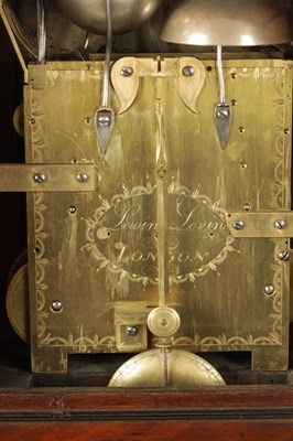 Lot 1021 - RUSSELL, BARBICAN, LONDON A LATE GEORGE III BRASS MOUNTED MAHOGANY THREE-TRAIN BRACKET CLOCK