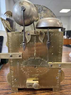 Lot 1021 - RUSSELL, BARBICAN, LONDON A LATE GEORGE III BRASS MOUNTED MAHOGANY THREE-TRAIN BRACKET CLOCK
