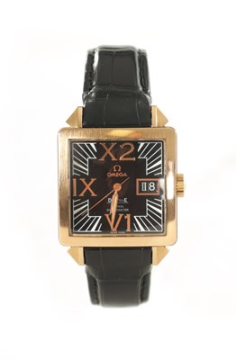 Lot 344 - A GENTLEMAN’S OMEGA DE VILLE X2 BIG DATE 18CT ROSE GOLD AUTOMATIC WRISTWATCH