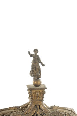 Lot 1023 - IN THE MANNER OF JEREMIAS METZGER - A 16TH CENTURY STYLE AUSBERG GILT BRASS ASTRONOMICAL TABLE CLOCK CIRCA 1880