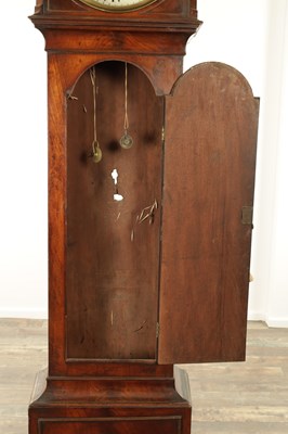 Lot 999 - MALLETT, BARNSTAPLE. A REGENCY FIGURED MAHOGANY LONGCASE CLOCK