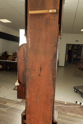 Lot 999 - MALLETT, BARNSTAPLE. A REGENCY FIGURED MAHOGANY LONGCASE CLOCK
