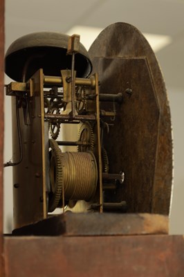 Lot 999 - MALLETT, BARNSTAPLE. A REGENCY FIGURED MAHOGANY LONGCASE CLOCK