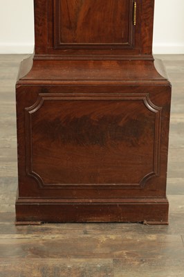 Lot 1116 - ROBERT WOOD, LONDON. A GEORGE III FIGURED MAHOGANY LONGCASE CLOCK