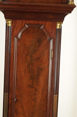 Lot 1116 - ROBERT WOOD, LONDON. A GEORGE III FIGURED MAHOGANY LONGCASE CLOCK