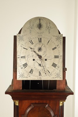 Lot 1116 - ROBERT WOOD, LONDON. A GEORGE III FIGURED MAHOGANY LONGCASE CLOCK