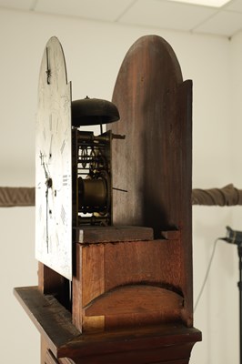 Lot 1116 - ROBERT WOOD, LONDON. A GEORGE III FIGURED MAHOGANY LONGCASE CLOCK