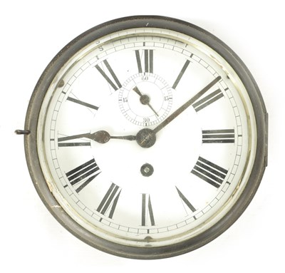 Lot 1555 - A LATE 19TH CENTURY ENGLISH FUSEE SHIPS CLOCK