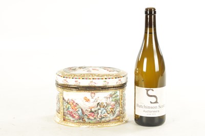 Lot 70 - A 19TH CENTURY NAPLES CAPODIMONTE STYLE PORCELAIN AND GILT BRASS MOUNTED CASKET
