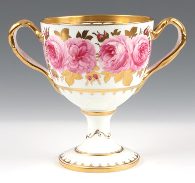 Lot 55 - A LATE 19TH CENTURY CAULDON ROSE PATTERN...