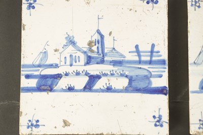 Lot 82 - A COLLECTION OF SIX 19TH CENTURY COLOURED DELFT TILES