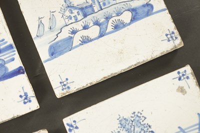 Lot 82 - A COLLECTION OF SIX 19TH CENTURY COLOURED DELFT TILES