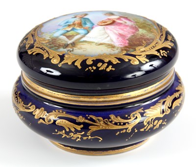 Lot 66 - A LATE 19TH CENTURY SERVES ROYAL BLUE AND GILT...