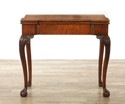 Lot 1245 - A GOOD GEORGE II MAHOGANY CARD TABLE