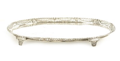 Lot 365 - A VICTORIAN SILVER OVAL TRAY