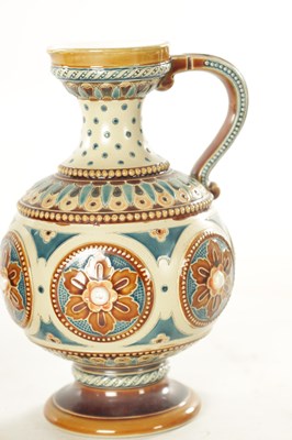 Lot 80 - A PAIR OF METTLACH BULBOUS JUGS