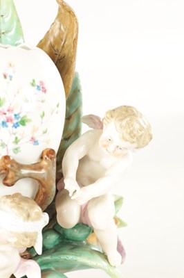 Lot 66 - A LATE 19TH CENTURY KPM PORCELAIN CHERUB VASE