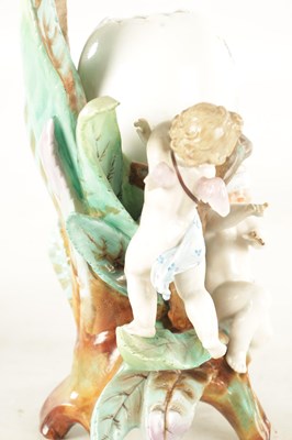 Lot 66 - A LATE 19TH CENTURY KPM PORCELAIN CHERUB VASE