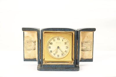 Lot 1017 - A 1930'S ZENITH WATCH CO. SWISS BOUDOIR TRAVELLING ALARM CLOCK