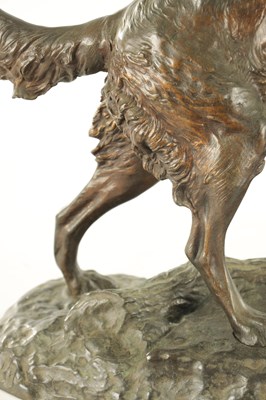 Lot 701 - EMILE DESIRE LIENARD (1842-1890) A LATE 19TH CENTURY BRONZE SCULPTURE DEPICTING A SPANIEL WITH PHEASANT