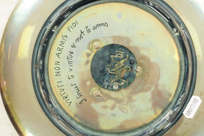 Lot 87 - WILLIAM MYCOCK, A PILKINGTON ROYAL LANCASTRIAN LUSTRE CHARGER