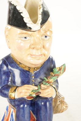 Lot 57 - A 1940’S WILKINSON CHARACTER JUG OF WINSTON CHURCHILL BY CLARICE CLIFF