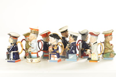 Lot 78 - A SET OF TEN WILKINSON CHARACTER JUGS, DESIGNED BY SIR FRANCIS CARRUTHERS GOULD