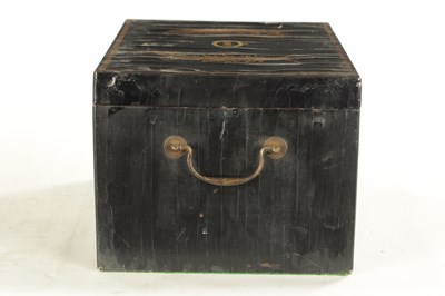 Lot 96 - AN 18TH CENTURY CHINESE EXPORT LACQUERWORK TEA CADDY