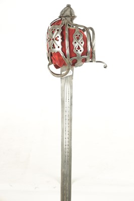 Lot 505 - A RARE 18TH CENTURY SCOTTISH BASKET-HILTED BROAD SWORD