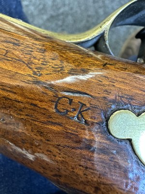 Lot 584 - A GEORGE III 42” BROWN BESS FLINTLOCK MUSKET BY TOWER