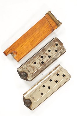 Lot 515 - A PAIR OF BORCHARDT C93 PISTOL MAGAZINES AND ORIGINAL CLEANING KIT