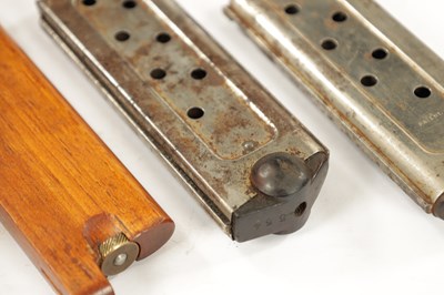 Lot 515 - A PAIR OF BORCHARDT C93 PISTOL MAGAZINES AND ORIGINAL CLEANING KIT