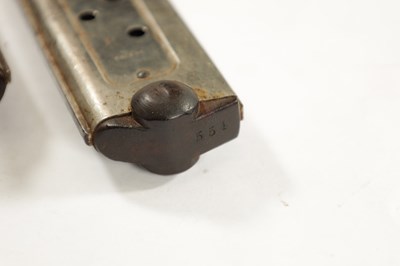 Lot 515 - A PAIR OF BORCHARDT C93 PISTOL MAGAZINES AND ORIGINAL CLEANING KIT