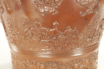 Lot 56 - A LARGE 19TH CENTURY BRAMPTON DERBYSHIRE SALT GLAZED BELL RINGERS / HARVEST JUG