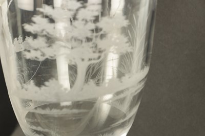Lot 1 - A LATE GEORGIAN GIANT GLASS GOBLET
