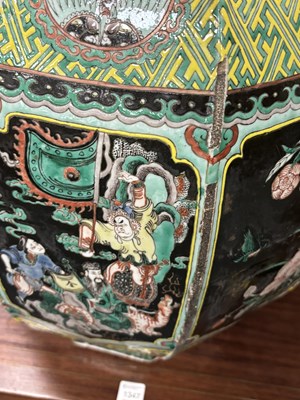 Lot 133 - AN IMPRESSIVE PAIR OF 19TH CENTURY CHINESE FAMILLE NOIRE DOUBLE GOURD HALL VASES