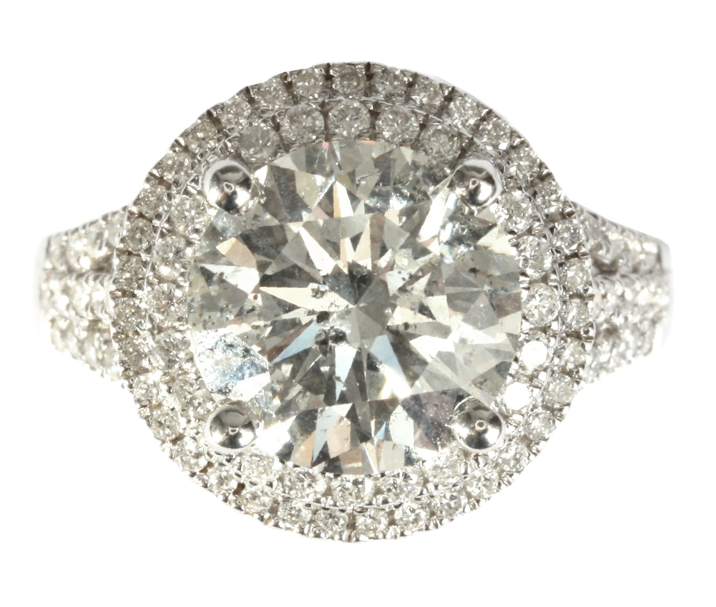4.04 carat brilliant-cut solitaire diamond ring sold by Hutchinson Scott