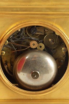 Lot 1018 - F.COURVOISIER & CO No 1508, A 19TH CENTURY SWISS CAST GILT BRASS GRANDE SONNERIE OFFICER'S CLOCK