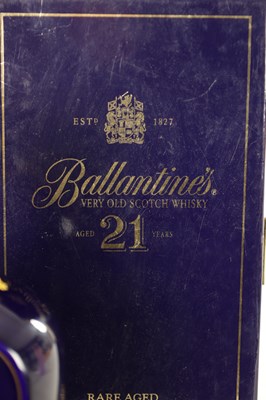 Lot 490 - A 21 YEAR OLD BALLANTINE’S RARE AGED SCOTCH WHISKY IN WADE PORCELAIN DECANTER