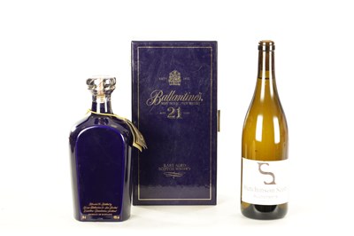 Lot 490 - A 21 YEAR OLD BALLANTINE’S RARE AGED SCOTCH WHISKY IN WADE PORCELAIN DECANTER