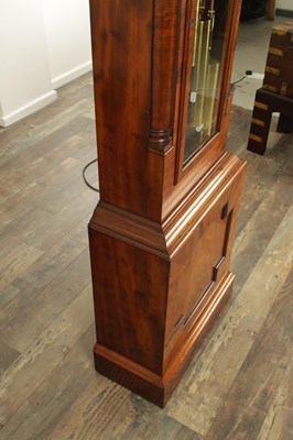 Lot 1060 - G. & T. HAMMOND, MANCHESTER. A REGENCY QUARTER CHIMING DOMESTIC REGULATOR LONGCASE CLOCK