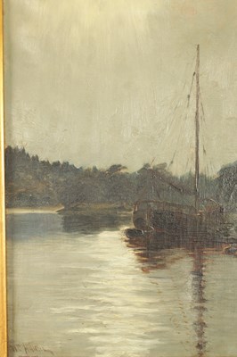 Lot 984 - WILLIAM ADAM (BRITISH/AMERICAN, 1846 - 1931) OIL ON CANVAS