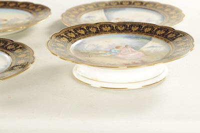 Lot 53 - A FINE LATE 19TH CENTURY FRENCH SEVRES PORCELAIN DESSERT SERVICE